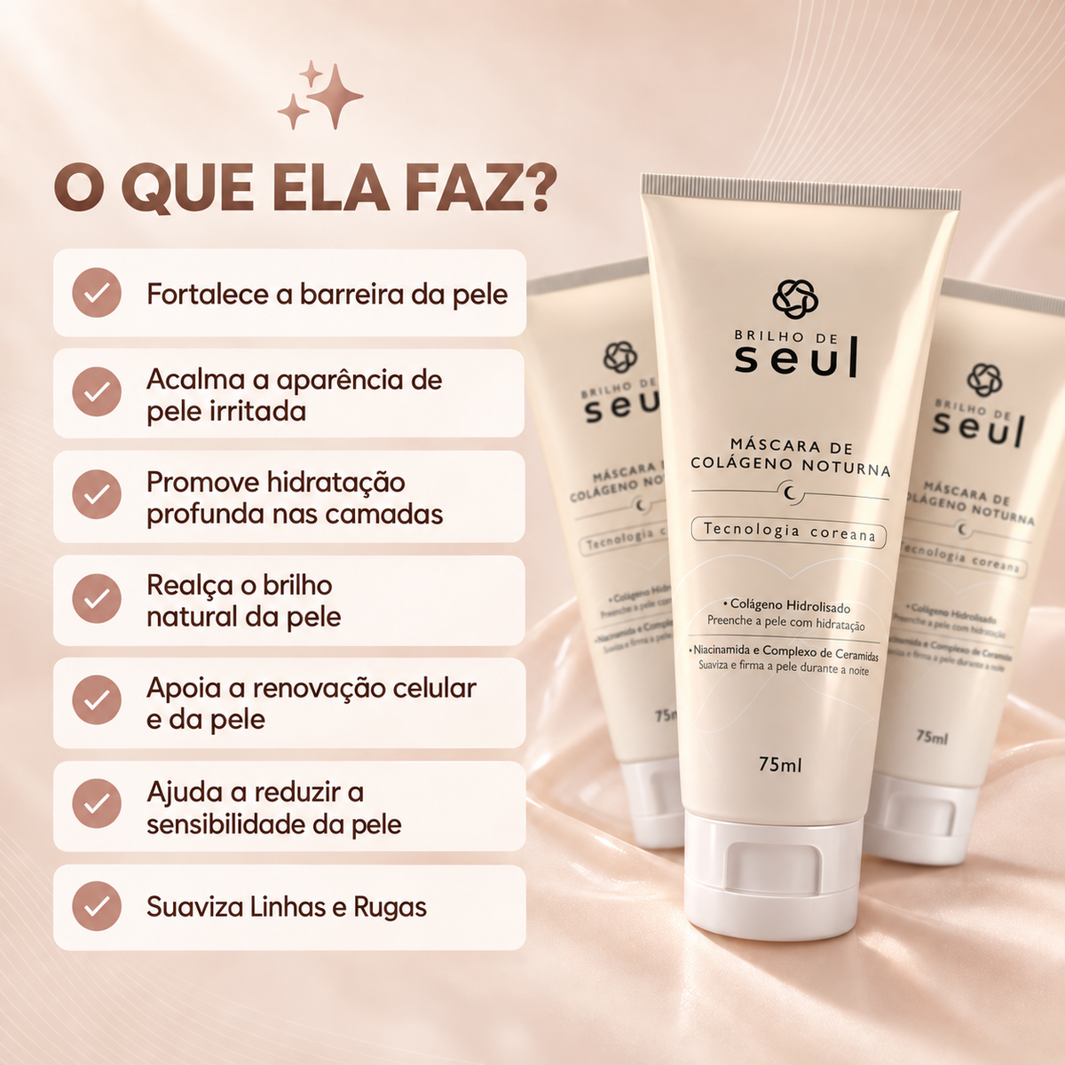 Máscara de Colágeno Noturna - Brilho de Seul